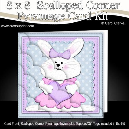 8 x 8 Little Bunny's Heart Kit with Scalloped Corners