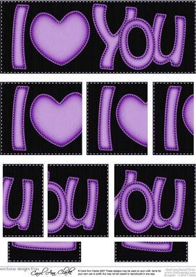 Dl I Love You Felties Side Stacker Topper