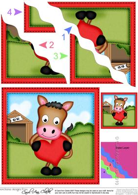 Gi Gi the Horse's Heart Wavy Corner Side Stacker Topper