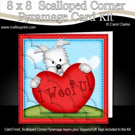 8 x 8 Jock the Westie's Heart Scalloped Corner Kit