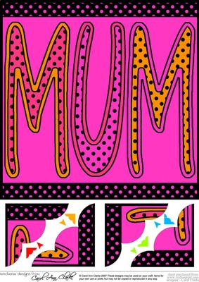 8 x 8 Mum Scalloped Corner Topper