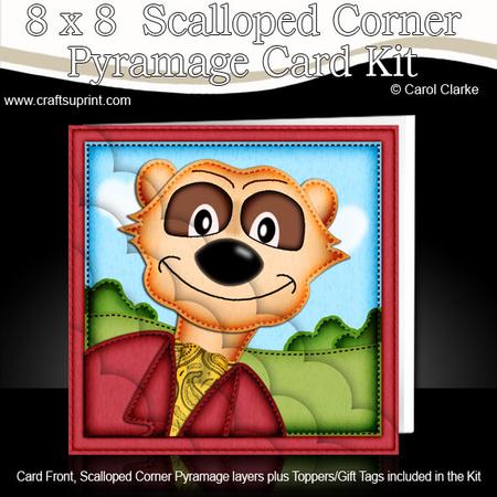 8 x 8 Eric the Meerkat Scalloped Corner Kit