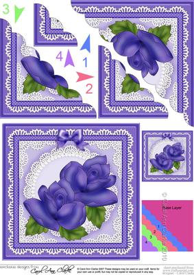 Just Roses Scallop Corner Side Stacker Topper