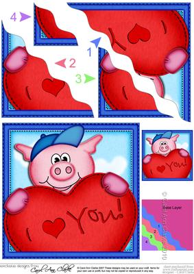 Ziggy Piggy's Heart Wavy Corner Side Stacker