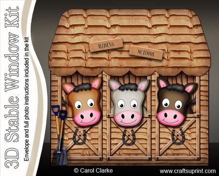 3D Stable Window Pop Up Card with Decoupage N Envelope