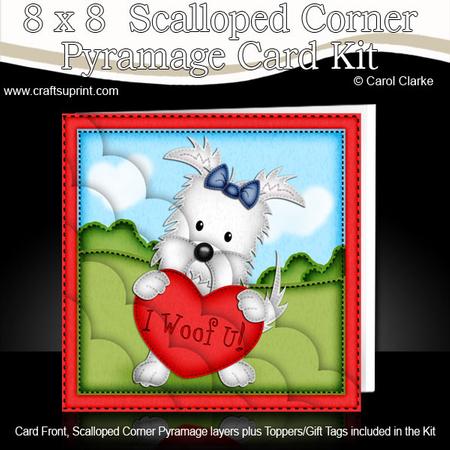 8 x 8 Jock the Westie's Heart Scalloped Corner Kit