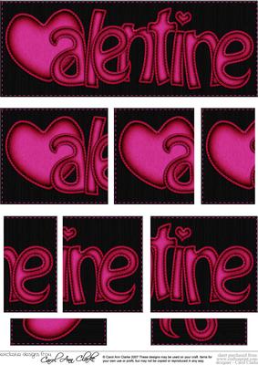 Dl Valentine Felties Side Stacker Topper