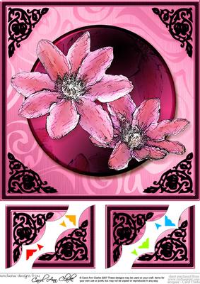 8 x 8 Clematis Scalloped Corner Topper