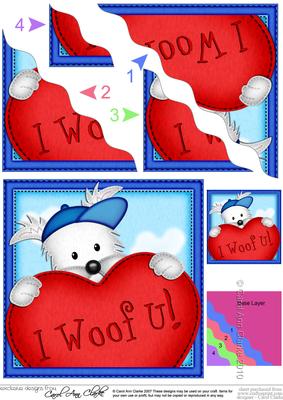Jock the Westie's Heart Wavy Corner Side Stacker