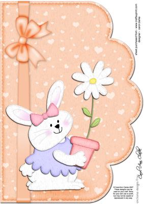 A4 Little Bunny Felties Scalloped Edge