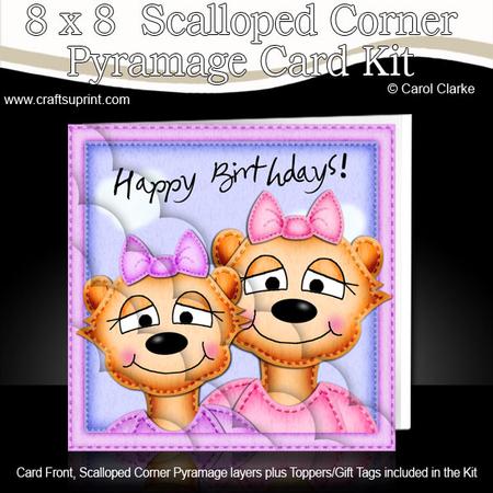 8 x 8 Mia N Nell Meerkats Scalloped Corner Kit