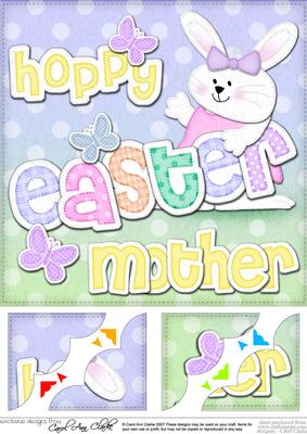 8x8 Hoppy Easter Mother Easter Bunny Girl Felties
