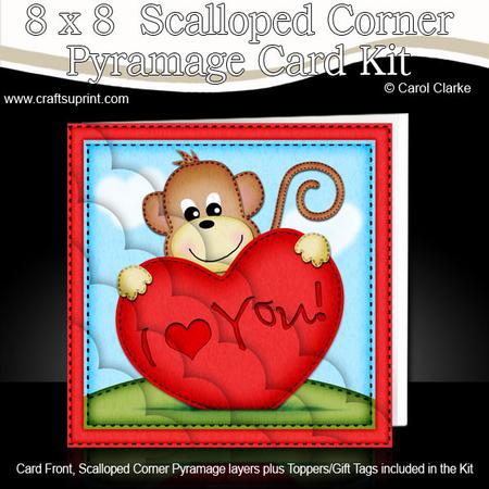 8 x 8 Chunky Monkey's Heart Scalloped Corner Kit