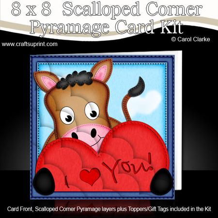 8 x 8 Gi Gi the Horse's Heart Scalloped Corner Kit