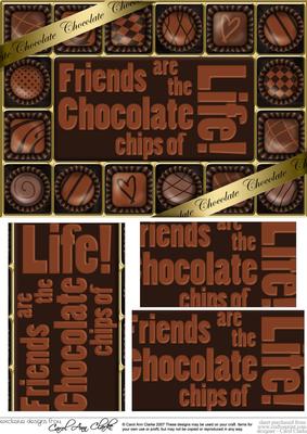 A5 Chocolate Greetings Pyramage Topper