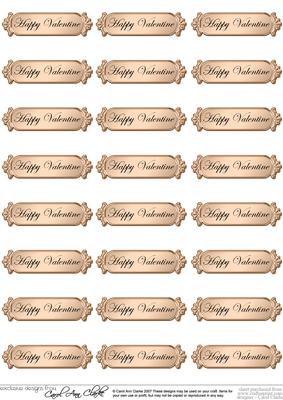 Valentine Greetings Text Plates