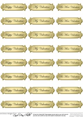 Valentine Greetings Text Plates