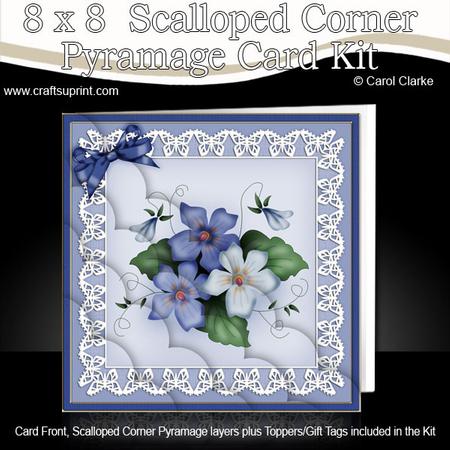 8 x 8 Pretty Viola Scalloped Corner Kit