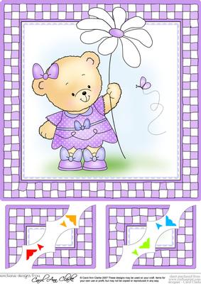 8 x 8 Rosie's Flower Scalloped Corner Topper
