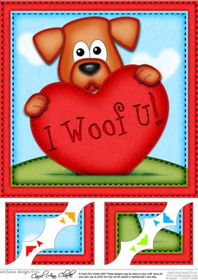 8 x 8 Rusty Dog's Heart Love Scalloped Corner Topper