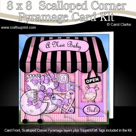 8 x 8 Little Baby Girl Shop Scalloped Corner Kit