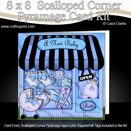 8 x 8 Little Baby Boy Shop Scalloped Corner Kit