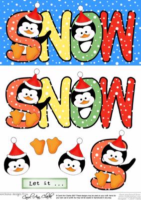 Let It Snow Quick Card with Decoupage