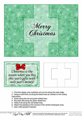 Christmas Message Swing Card