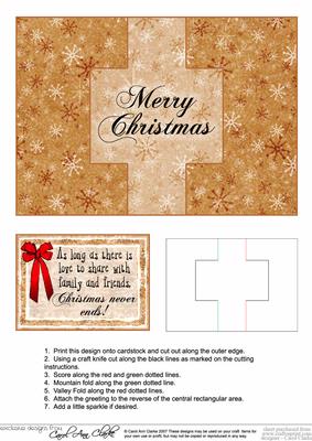 Christmas Message Swing Card
