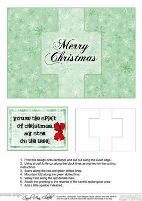 Christmas Message Swing Card