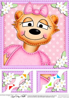 8 x 8 Mia Meerkat Scalloped Corner Topper