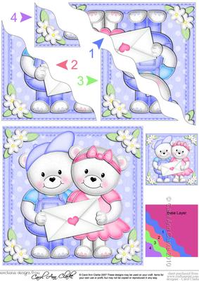 Teddies Love Letter Wavy Corner Side Stacker
