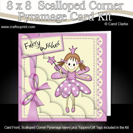 8 x 8 Fairy Twinkltoes and Lace Scalloped Corner Kit
