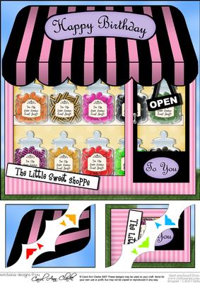 8 x 8 the Little Sweet Shop Topper