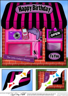 8 x 8 the Little Pink Gadgets N Gismos Shop Topper