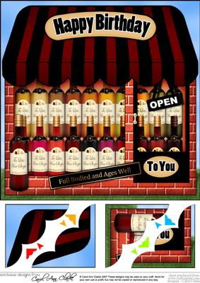 8 x 8 the Little Wine Shop Topper