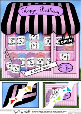 8 x 8 the Little Knitting Wool Shop Topper