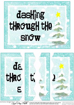 Christmas Greeting Wavey Edged Side Stacker