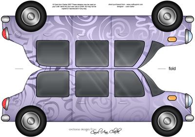 Large Dl Metallic Swirls Stretch Limo Shaped Card