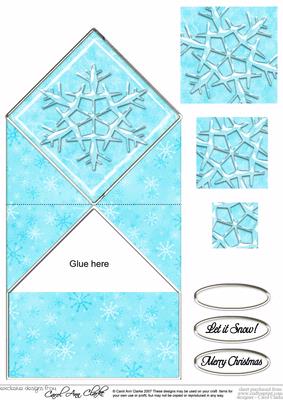 Snowflake Diamond Top Card