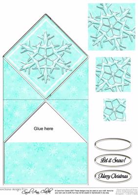 Snowflake Diamond Top Card