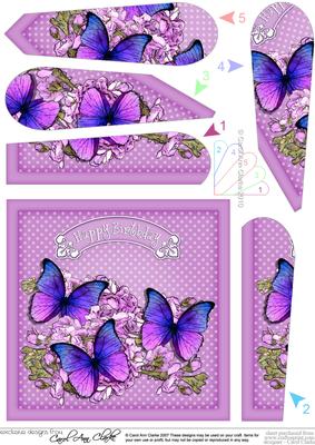 Butterflies Fan Pyramage Topper