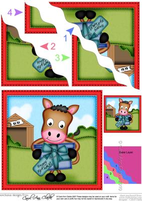 Gi Gi Horse's Present Wavy Corner Side Stacker Topper