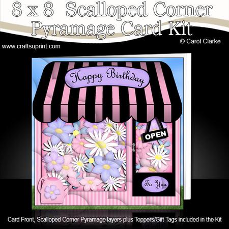 8 x 8 Little Flower Shop Scalloped Corner Kit