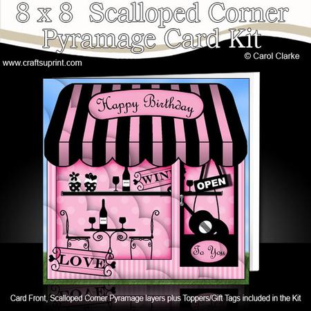 8 x 8 Little Wine Bar Shop Scalloped Corner Kit