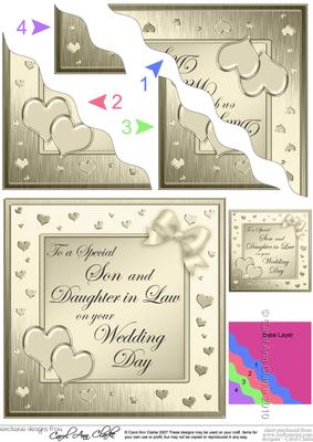 Son N Daughter in Law Wedding Day Wavy Corner Side Stacker
