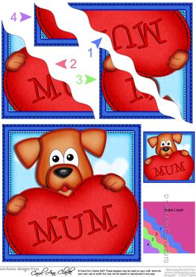 Rusty Dog's Heart for Mum Wavy Corner Side Stacker
