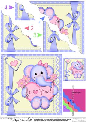Lola Elephant's Heart Wavy Corner Side Stacker Topper