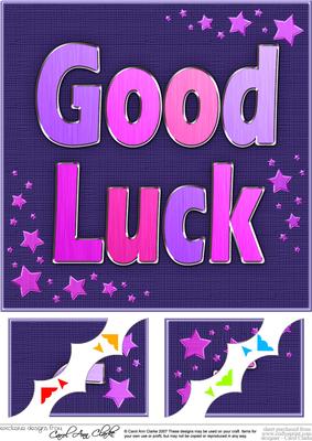 8 x 8 Good Luck Scalloped Corner Topper