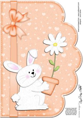 A4 Little Bunny Felties Scalloped Edge